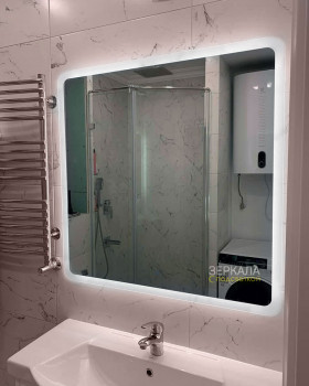 Зеркало с подсветкой для ванной комнаты Катани 100х90 см