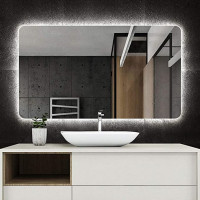 Зеркало в ванную комнату с подсветкой светодиодной лентой Джули Лонг