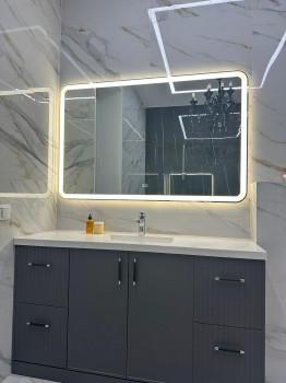 Зеркало с подсветкой для ванной комнаты Анкона 100х80 см